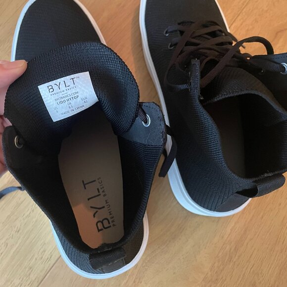 BYLT Premium Basics Men's High Top Sneakers - Lido Hytop Shoes, Black, Size 9 - Picture 13 of 16